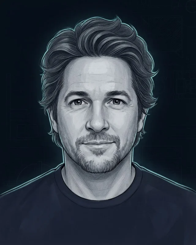 Illustrated portrait of Maximiliano Salvide